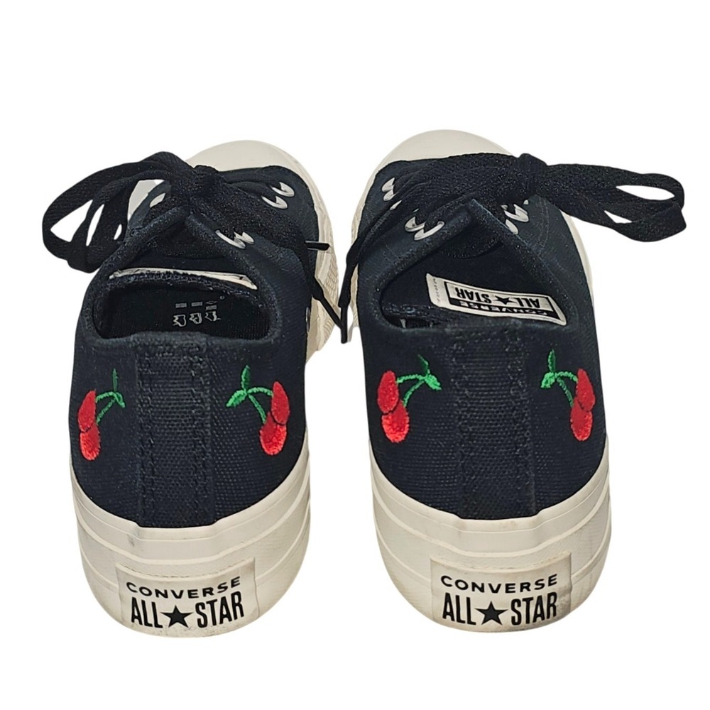 Converse Women's Chuck Taylor All Star Lift‎ Ox Egret/black/red US 7 - Picture 6 of 9
